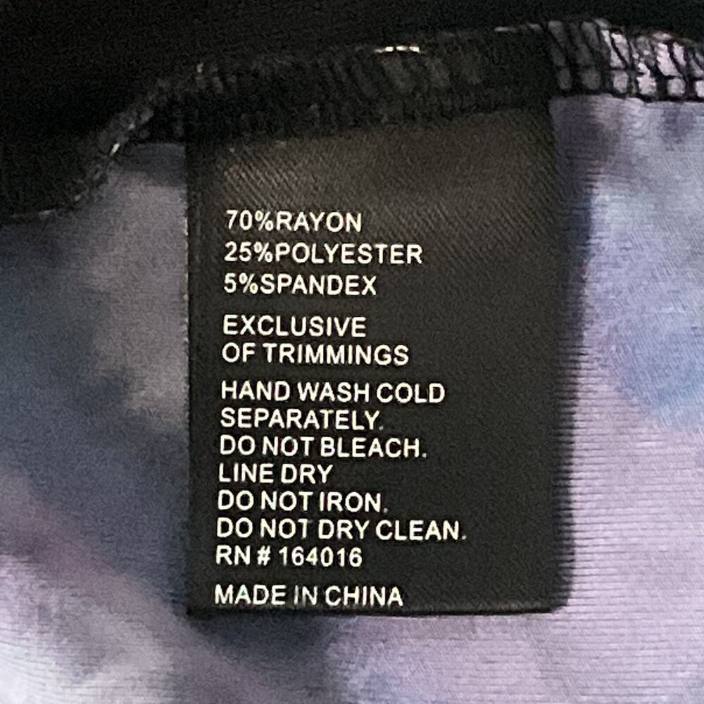 Calessa Top‎ Womens Sz 1X Midnight Sky Asymmetrical Hem Round Neckline Blouse - Picture 13 of 14